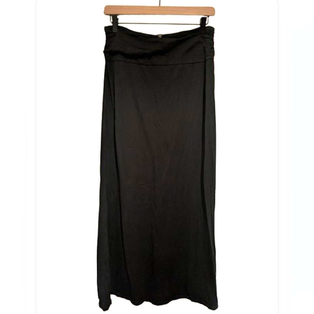 The North Face heather black cotton/modal blend lightweight maxi skirt S - Picture 2 of 6